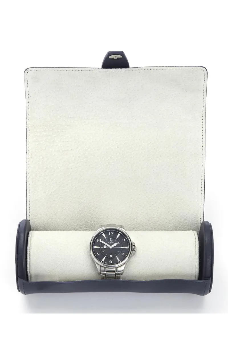 Royce New York Monogrammed Leather Travel Watch Roll, Personalized | Thumbnail 5