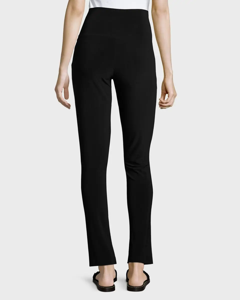 Norma Kamali Boot-Cut High-Waist Pants, Black | Thumbnail 3