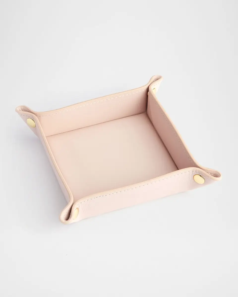 Royce New York Monogrammed Leather Catchall Valet Tray | Thumbnail 4