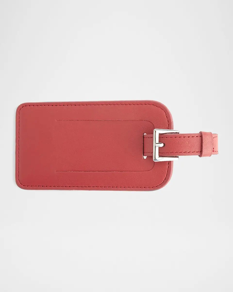 Royce New York Monogrammed Leather Luggage Tag | Thumbnail 5