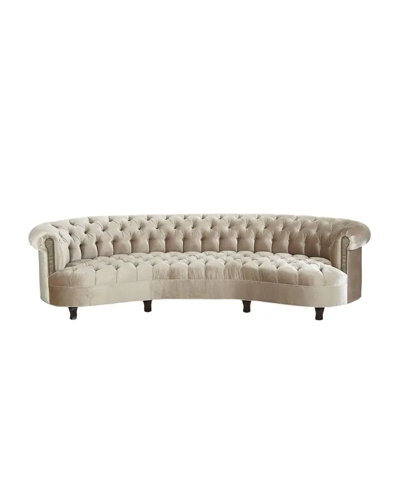 Haute House Rebecca Mirror Trim Sofa, 122"