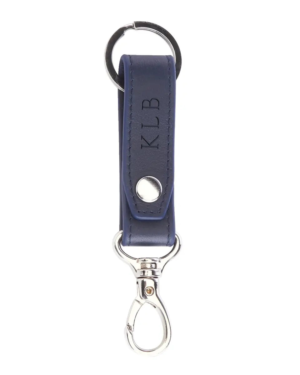 Royce New York Monogrammed Leather Valet Key Chain | Thumbnail 2