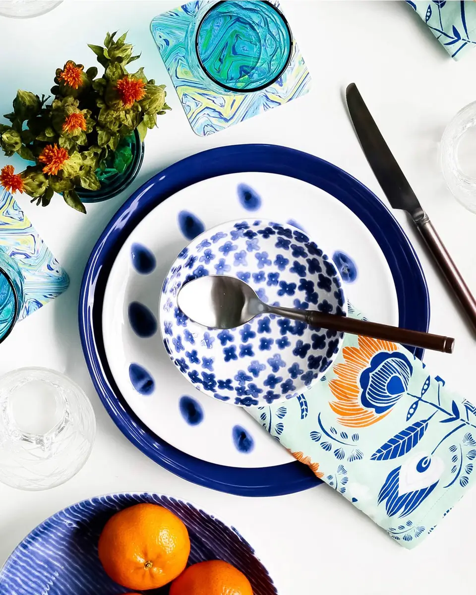 Vietri Santorini Dot Salad Plate | Thumbnail 2