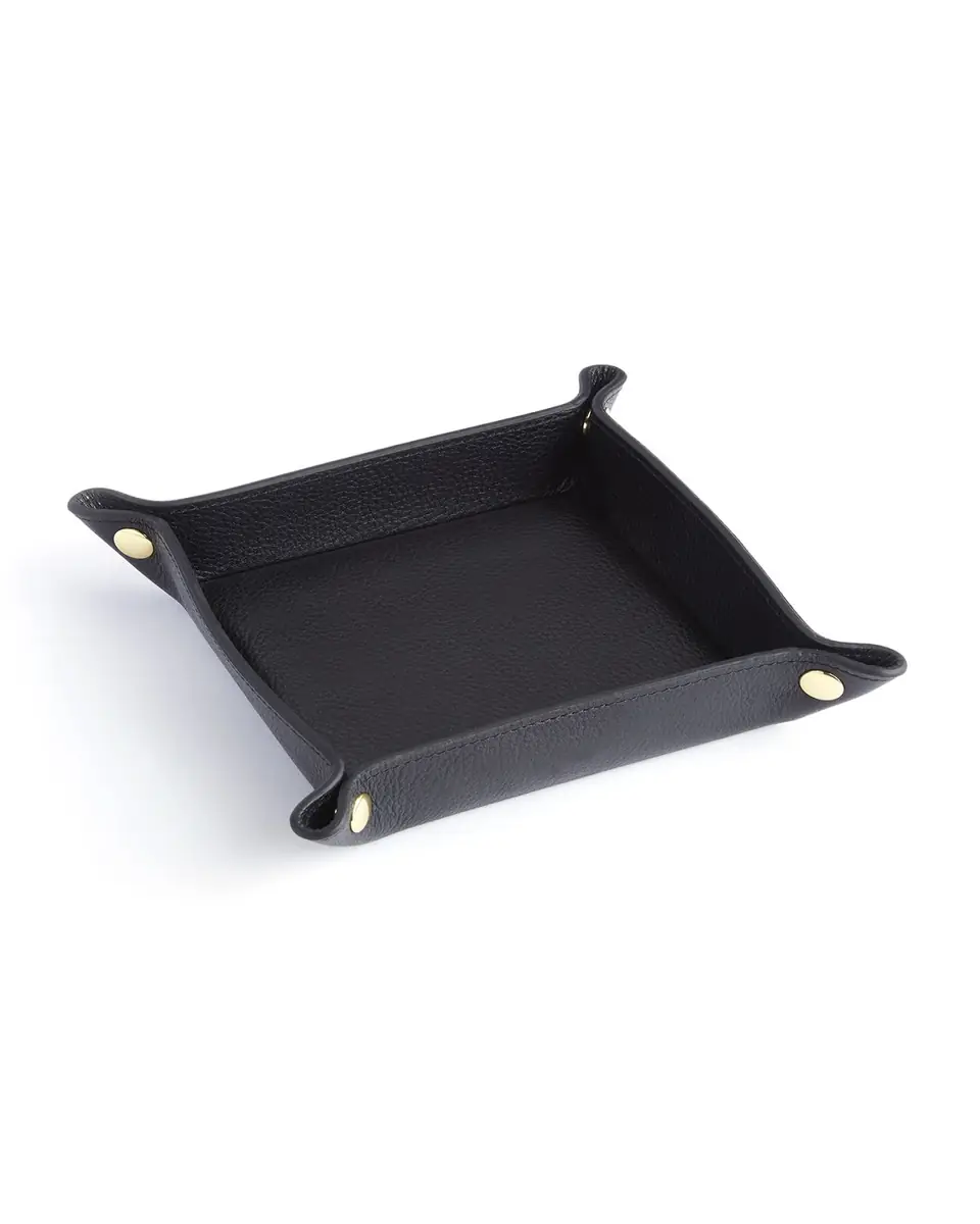 Royce New York Monogrammed Leather Catchall Valet Tray | Thumbnail 2
