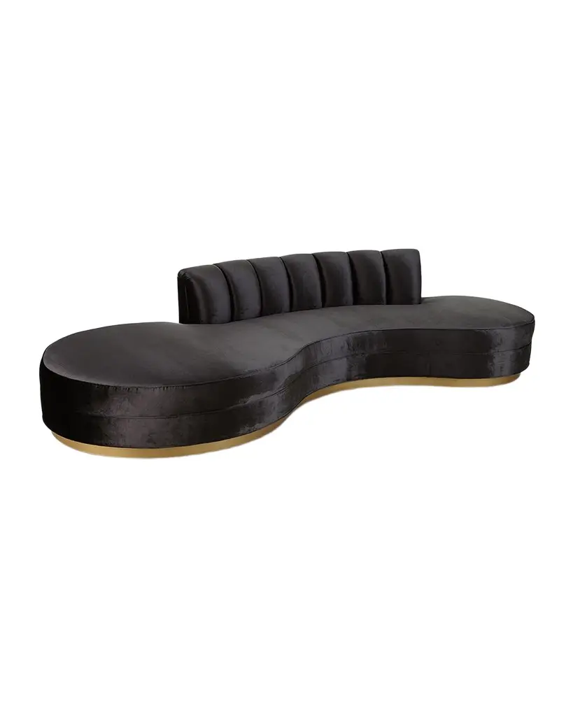 Haute House Layla Channel Tufted Curved Sofa 121" | Image 1 Haute House Layla Channel Tufted Curved Sofa 121" | Image 1
