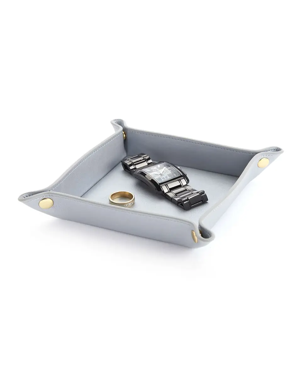 Royce New York Monogrammed Leather Catchall Valet Tray | Thumbnail 2