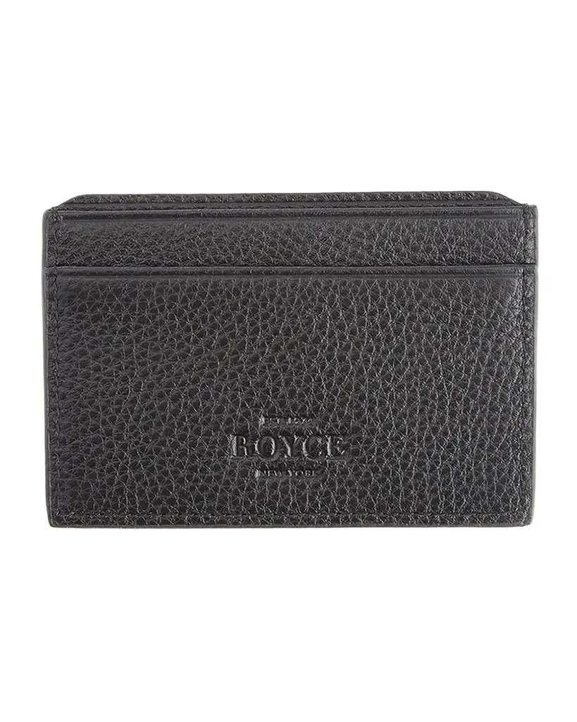 Royce New York Monogrammed RFID Blocking Leather Card Wallet