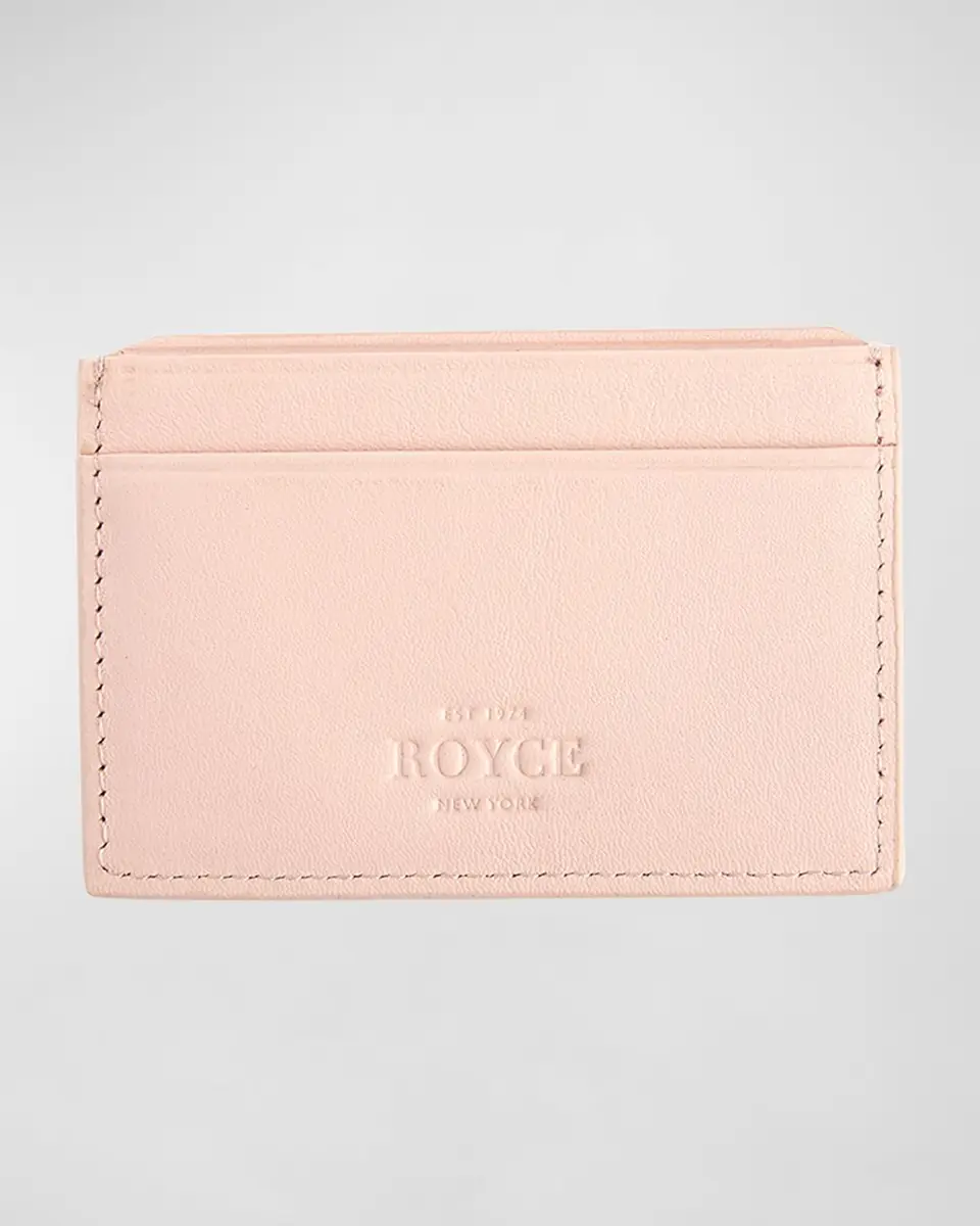 Royce New York Monogrammed RFID Blocking Leather Card Wallet | Thumbnail 2