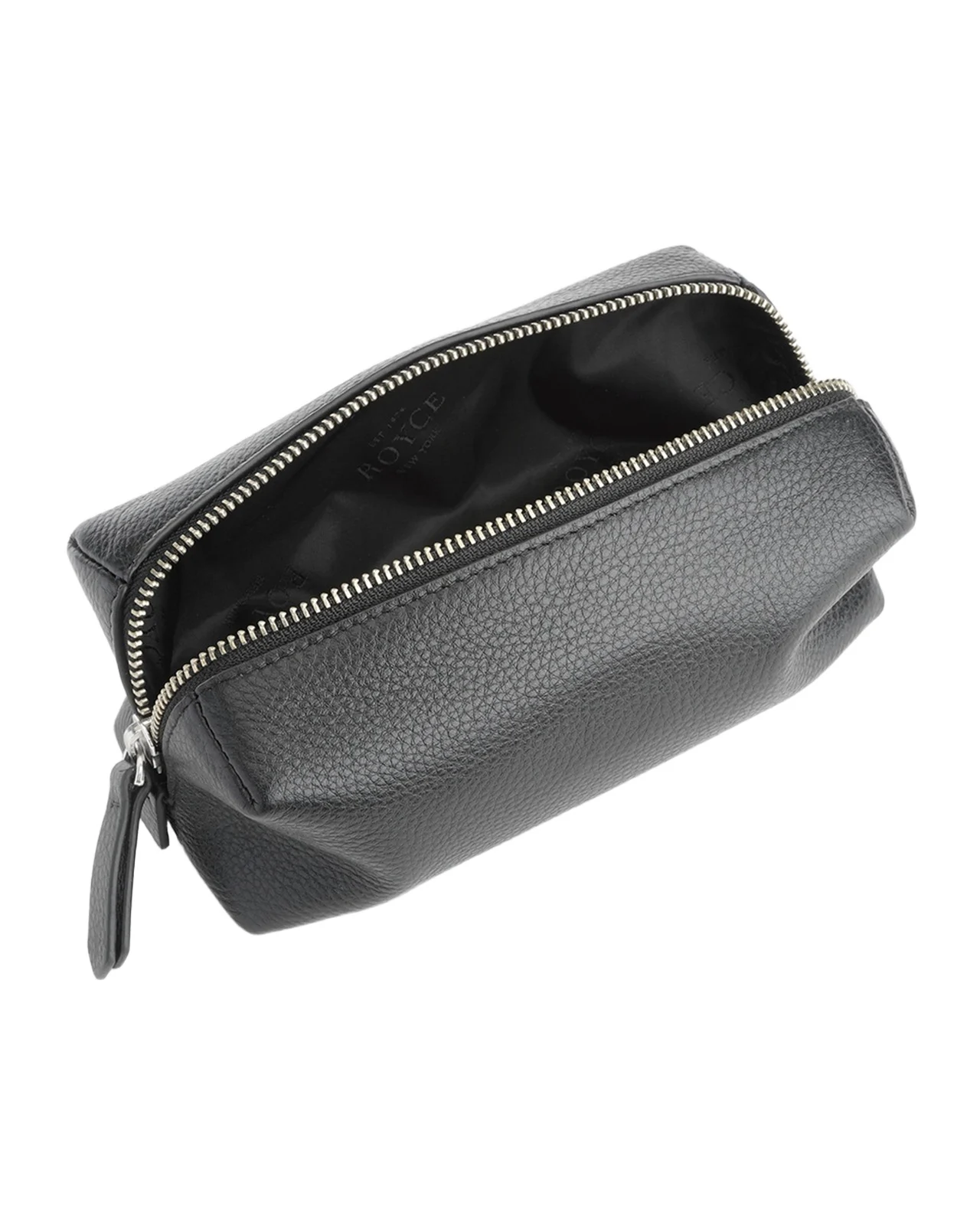 Royce New York Monogrammed Leather Zippered Utility Bag