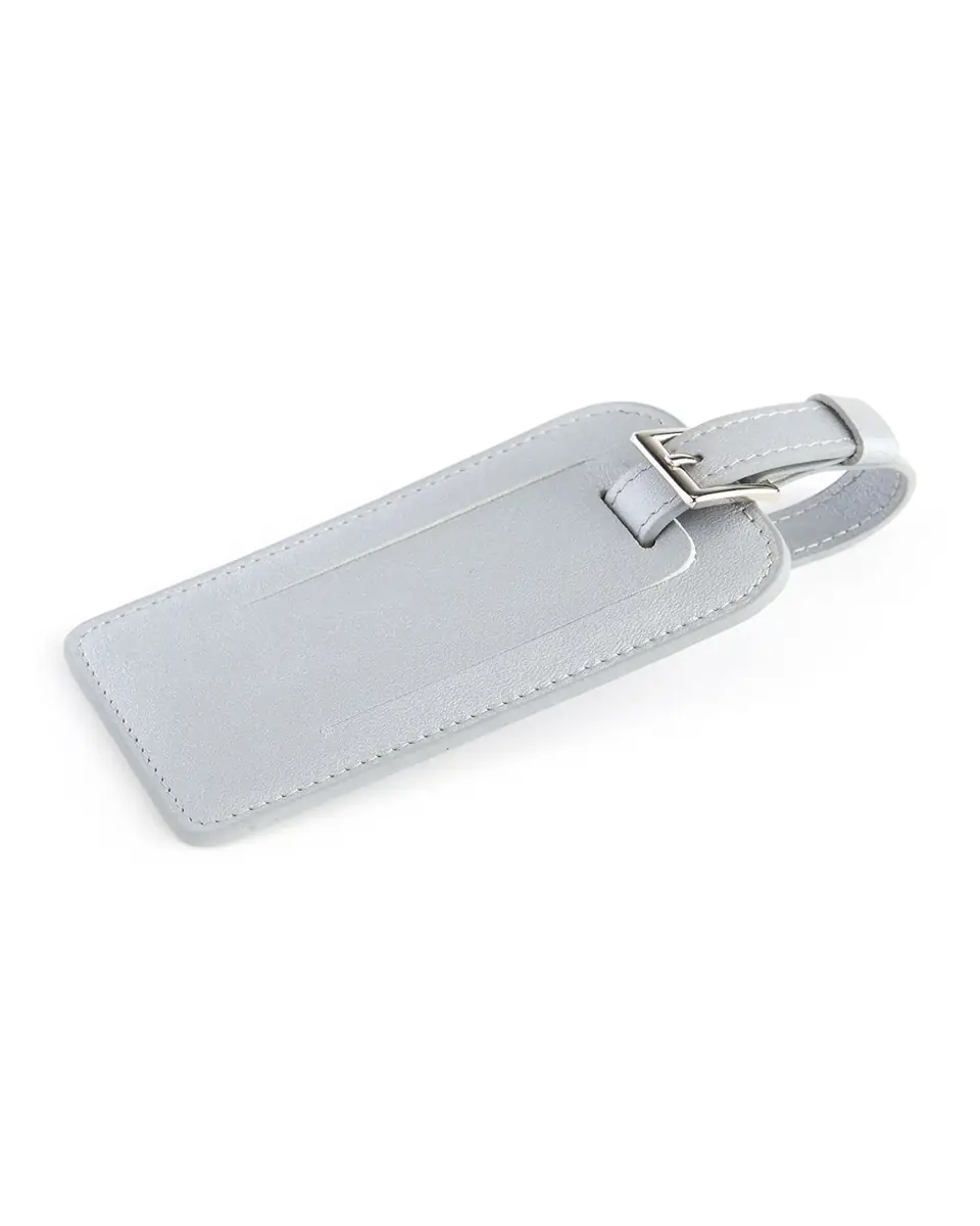 Royce New York Monogrammed Leather Luggage Tag | Thumbnail 3