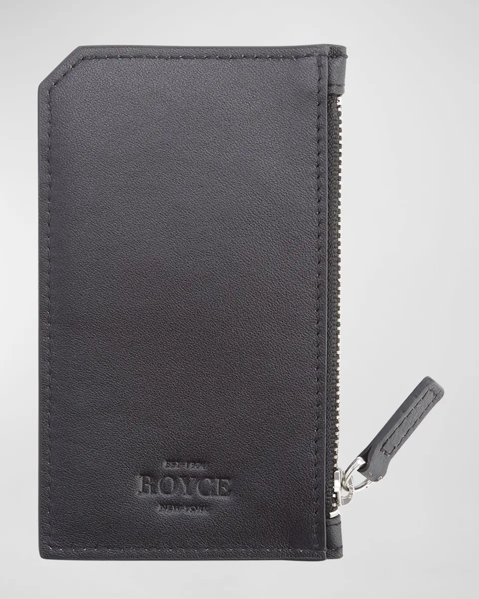 Royce New York Monogrammed Zippered Leather Credit Card Case | Thumbnail 2 Royce New York Monogrammed Zippered Leather Credit Card Case | Thumbnail 2