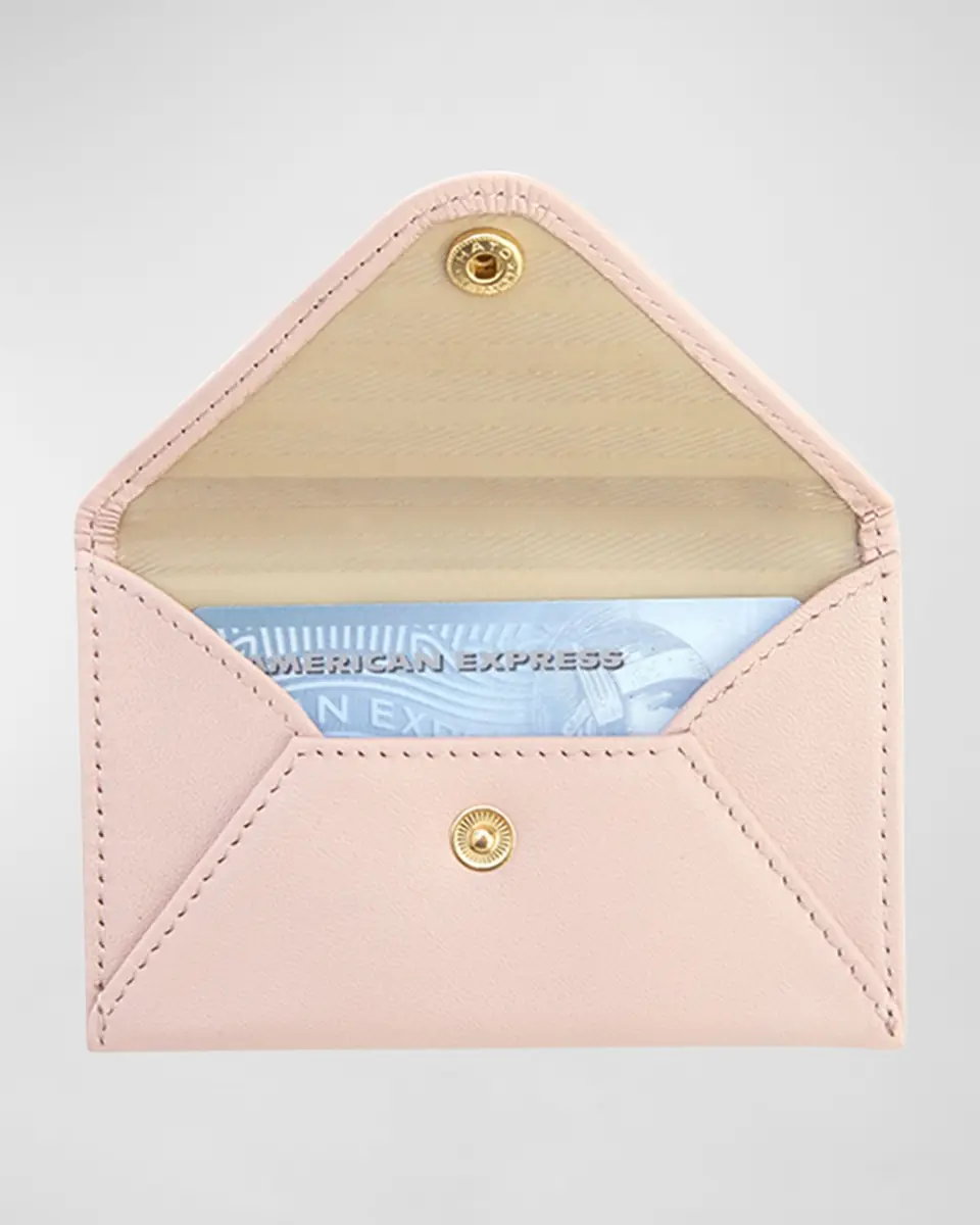 Royce New York Monogrammed Leather Envelope Style Card Holder, Personalized | Thumbnail 2
