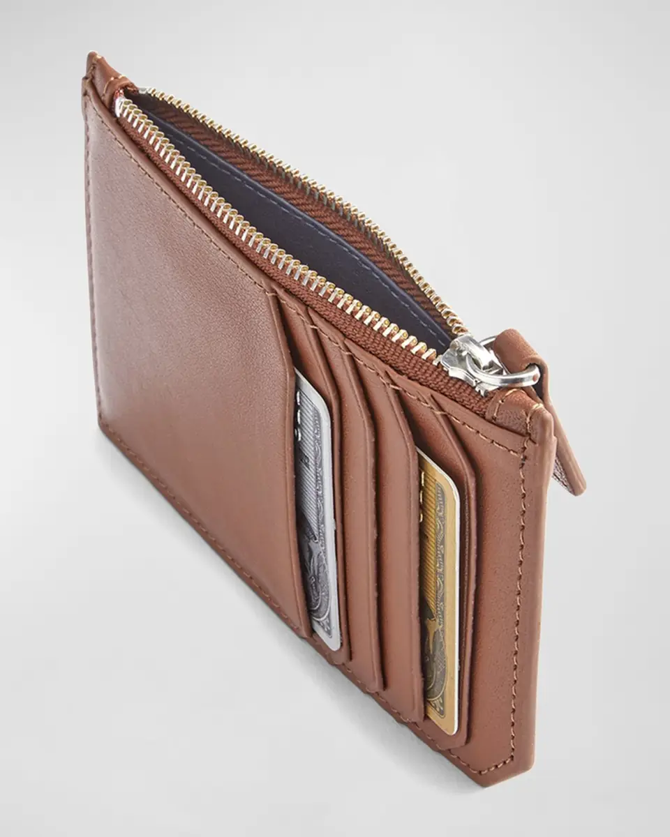 Royce New York Monogrammed Zippered Leather Credit Card Case | Thumbnail 2 Royce New York Monogrammed Zippered Leather Credit Card Case | Thumbnail 2
