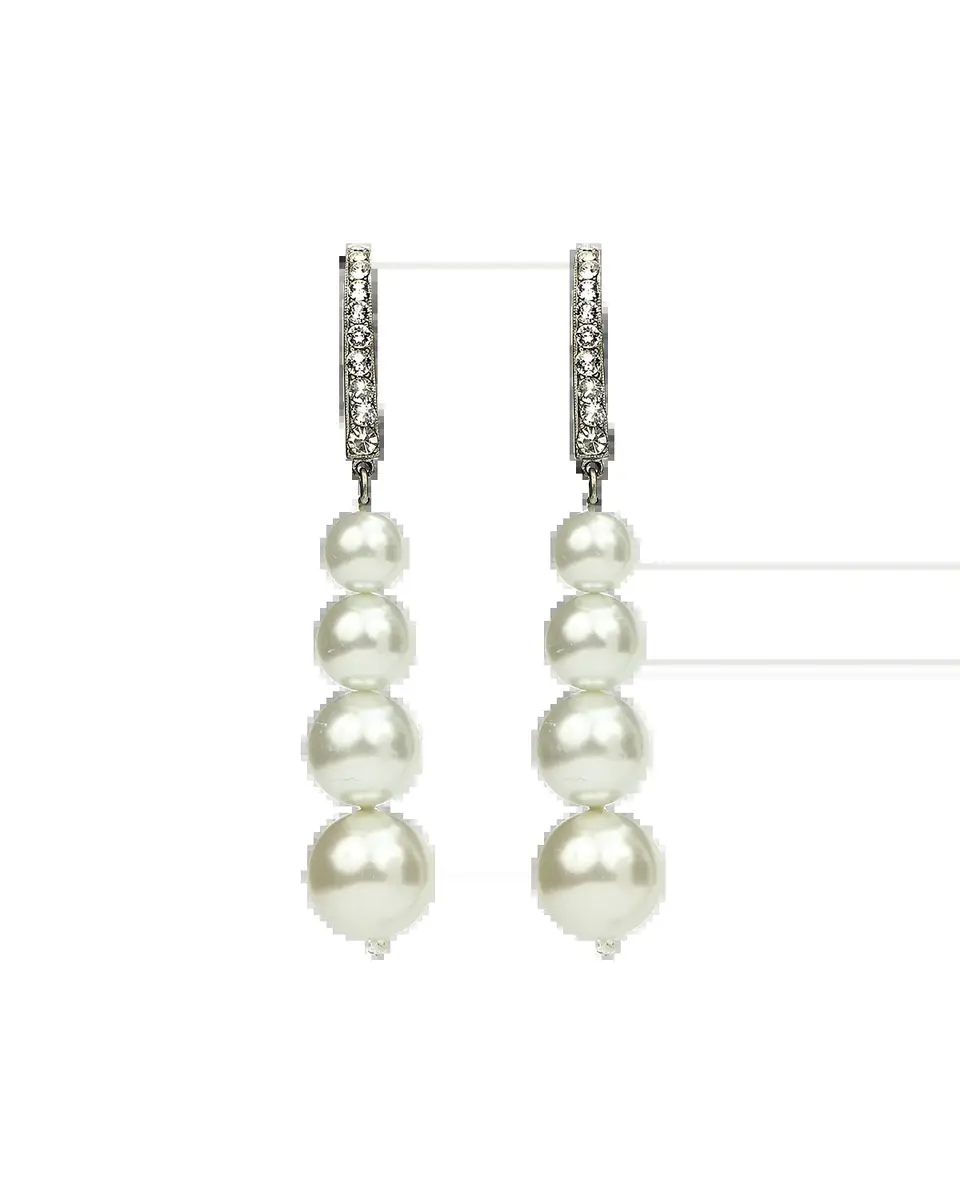 Ben-Amun Pearly Multi-Drop Earrings | Thumbnail 2