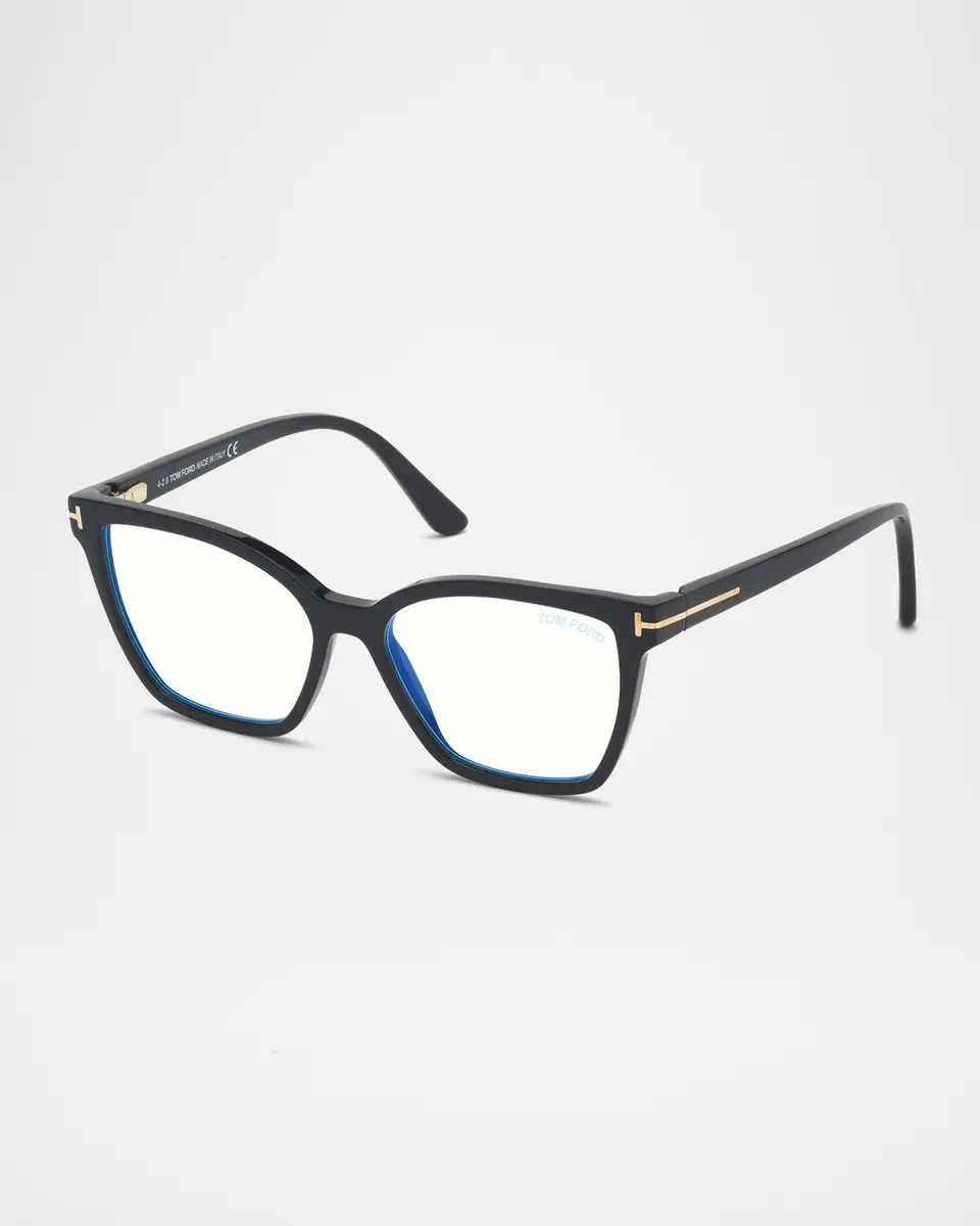 TOM FORD Square Blue-Block Optical Frames w/ Two Magnetic Sunglasses Clips | Thumbnail 3