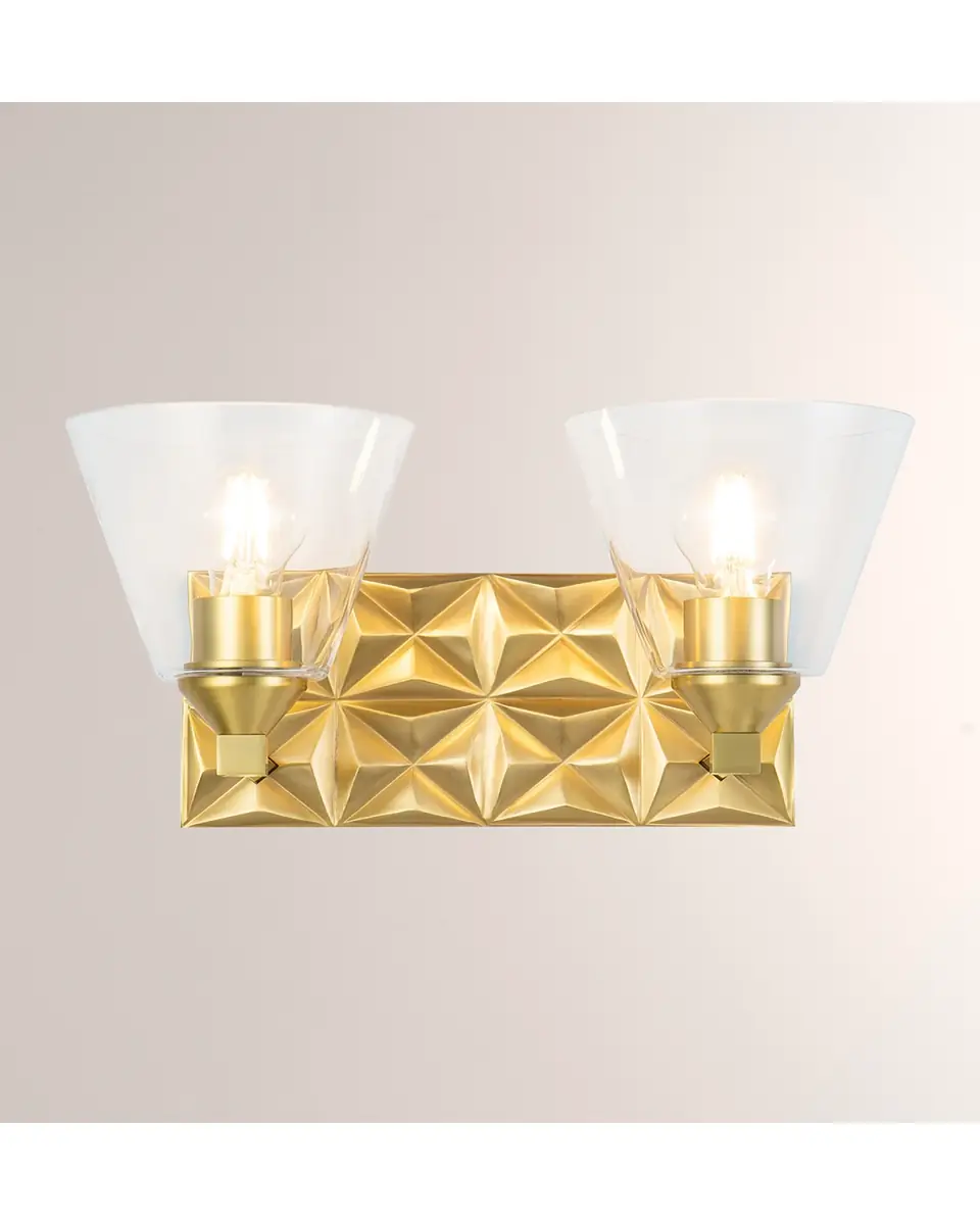 Lucas McKearn Alpha 2-Light Bath Vanity Light with Glass | Thumbnail 2