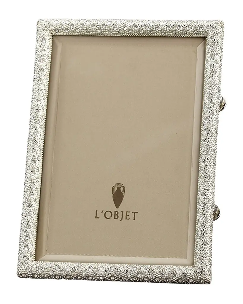 L'Objet Pave Platinum Picture Frame, 8" x 10"