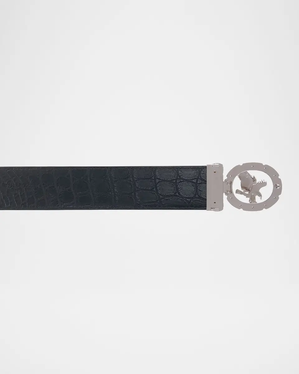 Stefano Ricci Men's Crocodile Belt with Eagle Buckle | Thumbnail 2