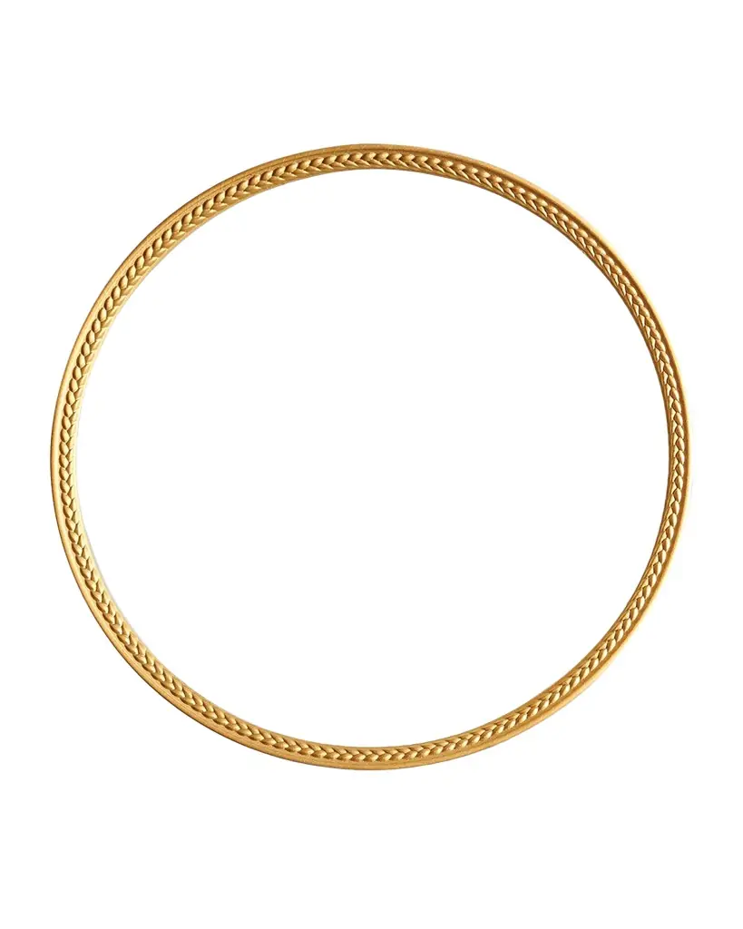 L'Objet Soie Tressee 24K Gold-Plated Dessert Plate