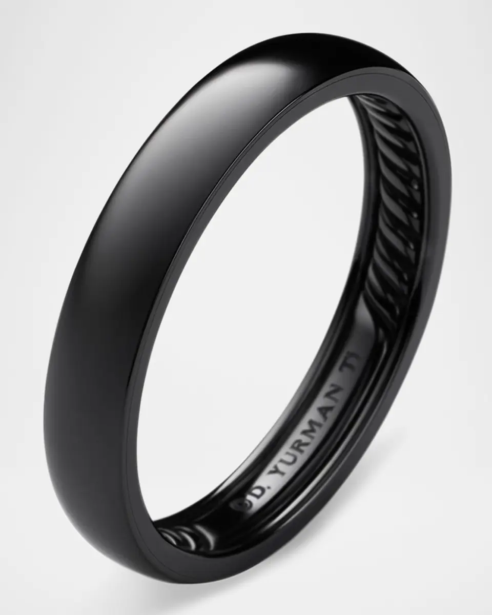 David Yurman Men's DY Classic Band Ring in Titanium, 4mm | Thumbnail 3 David Yurman Men's DY Classic Band Ring in Titanium, 4mm | Thumbnail 3