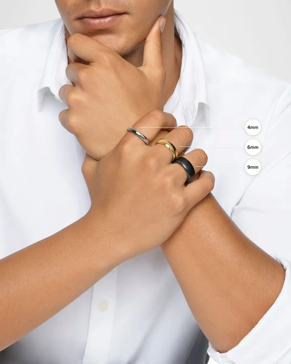 David Yurman Men's DY Classic Band Ring in Titanium, 4mm | Thumbnail 4 David Yurman Men's DY Classic Band Ring in Titanium, 4mm | Thumbnail 4