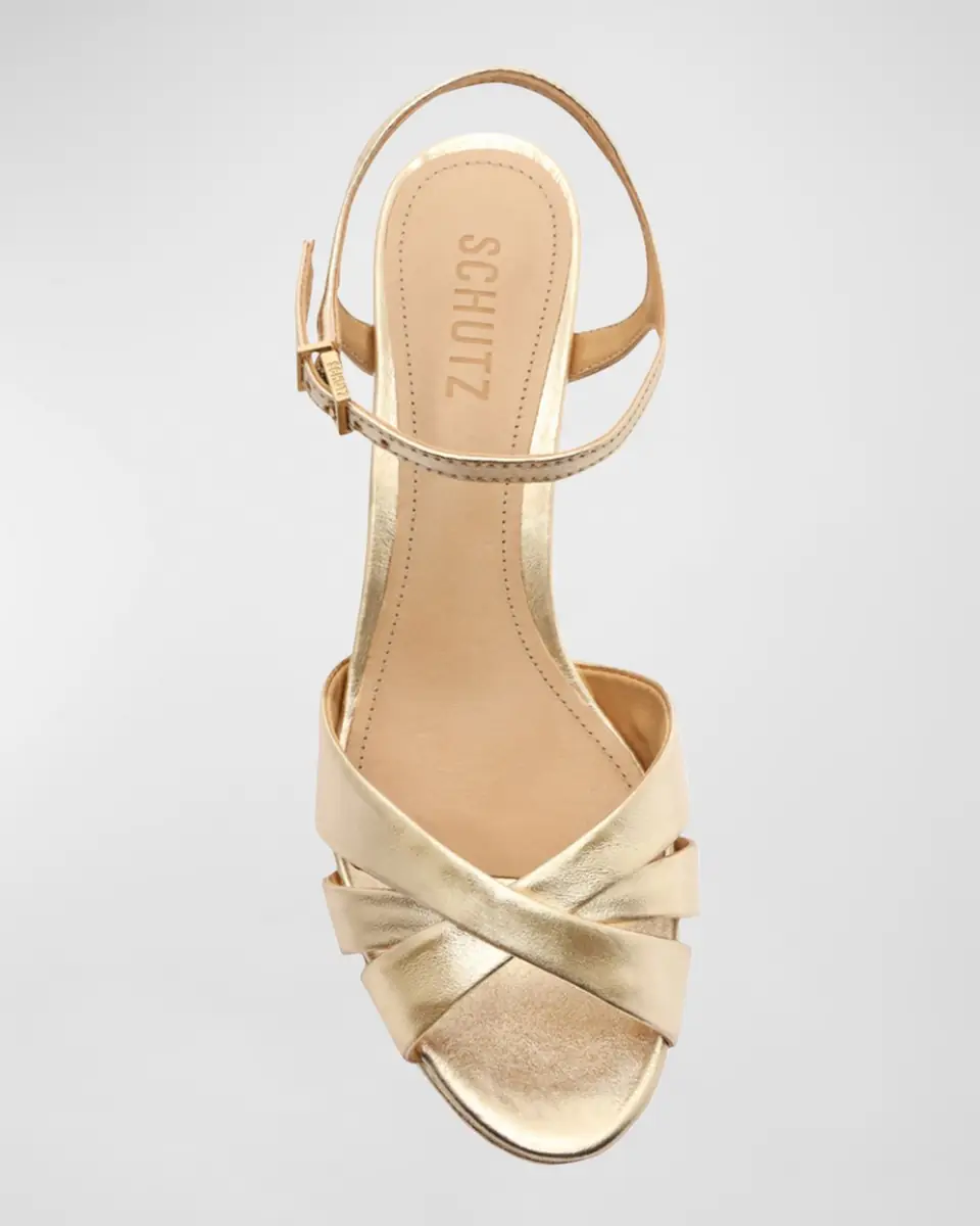 Schutz Keefa Metallic Leather Platform Sandals | Thumbnail 4 Schutz Keefa Metallic Leather Platform Sandals | Thumbnail 4