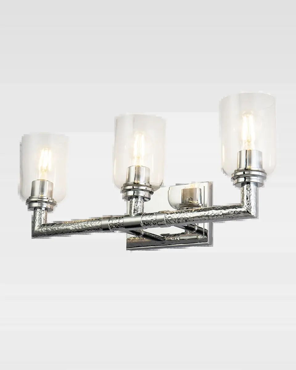 Lucas McKearn Rampart 3-Light Hammered Bath Vanity Light | Thumbnail 2 Lucas McKearn Rampart 3-Light Hammered Bath Vanity Light | Thumbnail 2