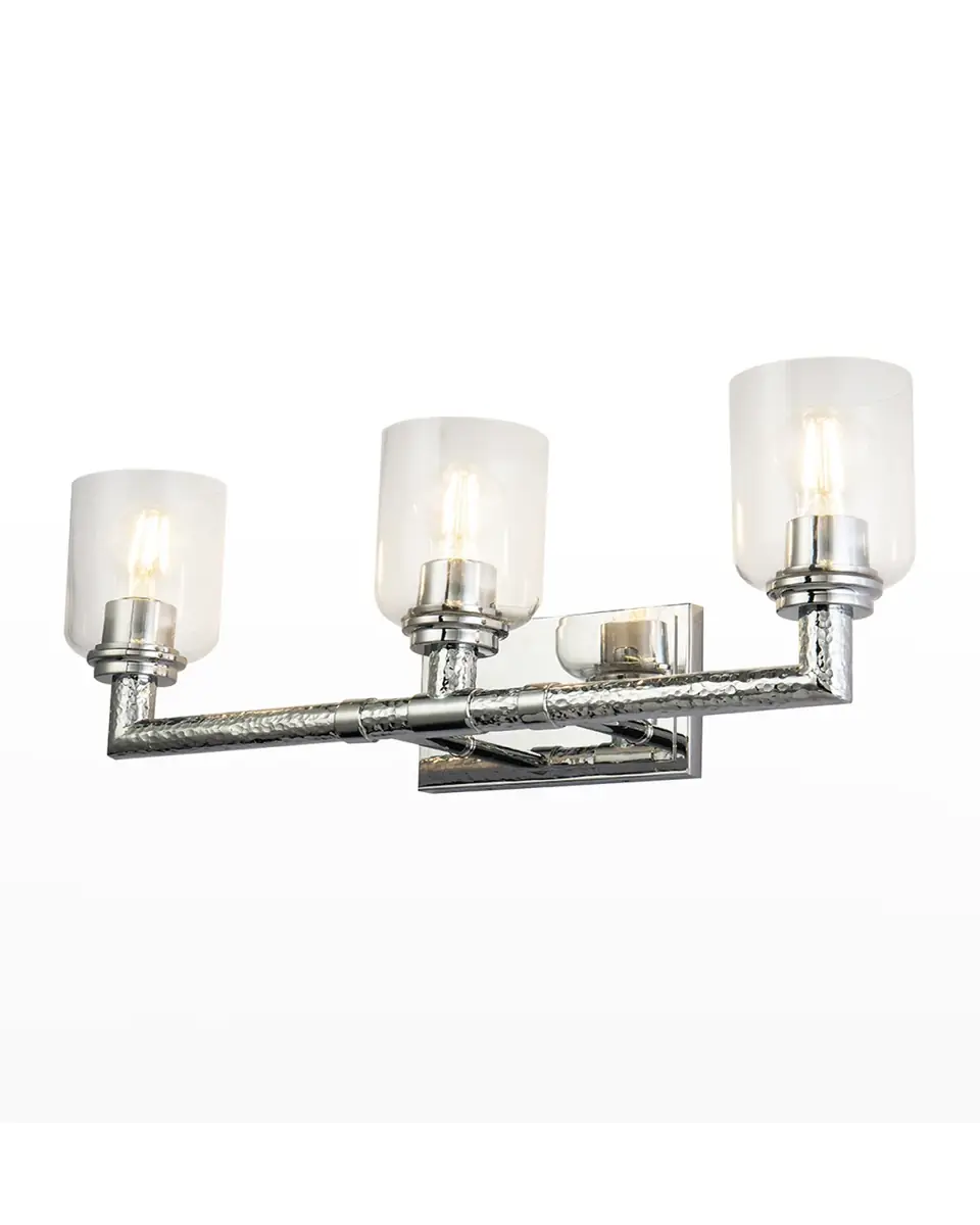 Lucas McKearn Rampart 3-Light Hammered Bath Vanity Light | Thumbnail 3 Lucas McKearn Rampart 3-Light Hammered Bath Vanity Light | Thumbnail 3