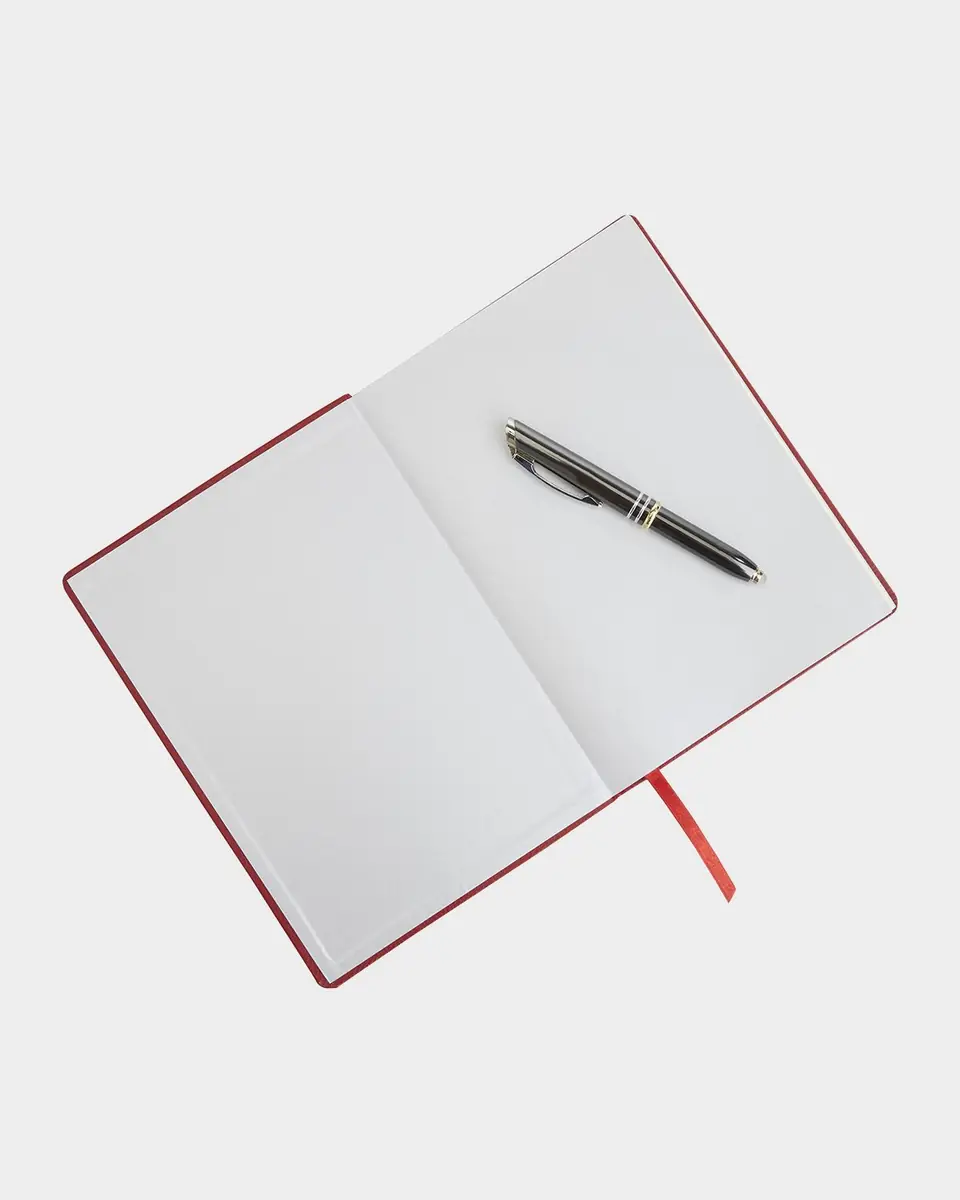 Royce New York Monogrammed Leather Bound Executive Notebook, Personalized | Thumbnail 2