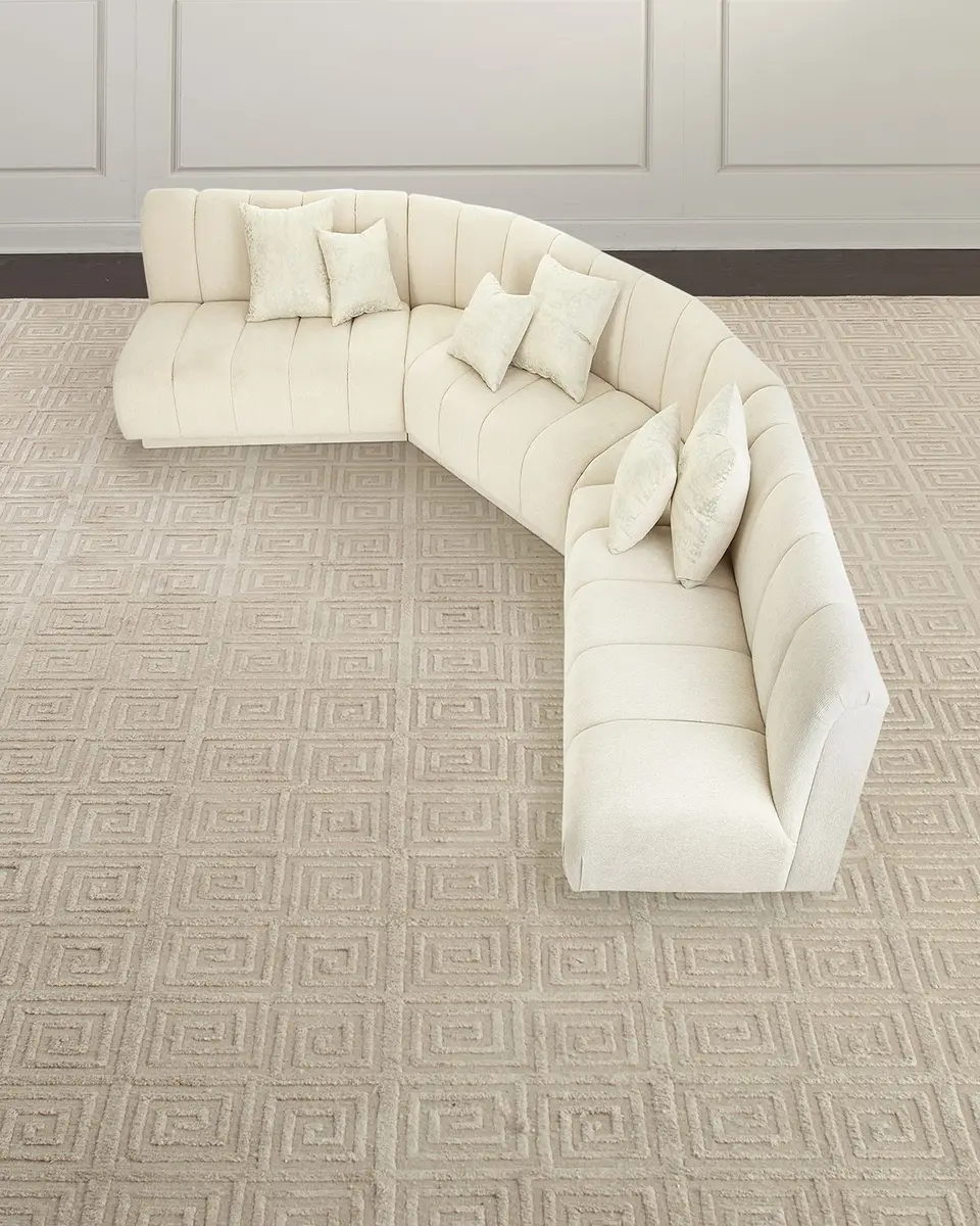 Haute House Malia Channel-Tufted Sectional Sofa | Thumbnail 3