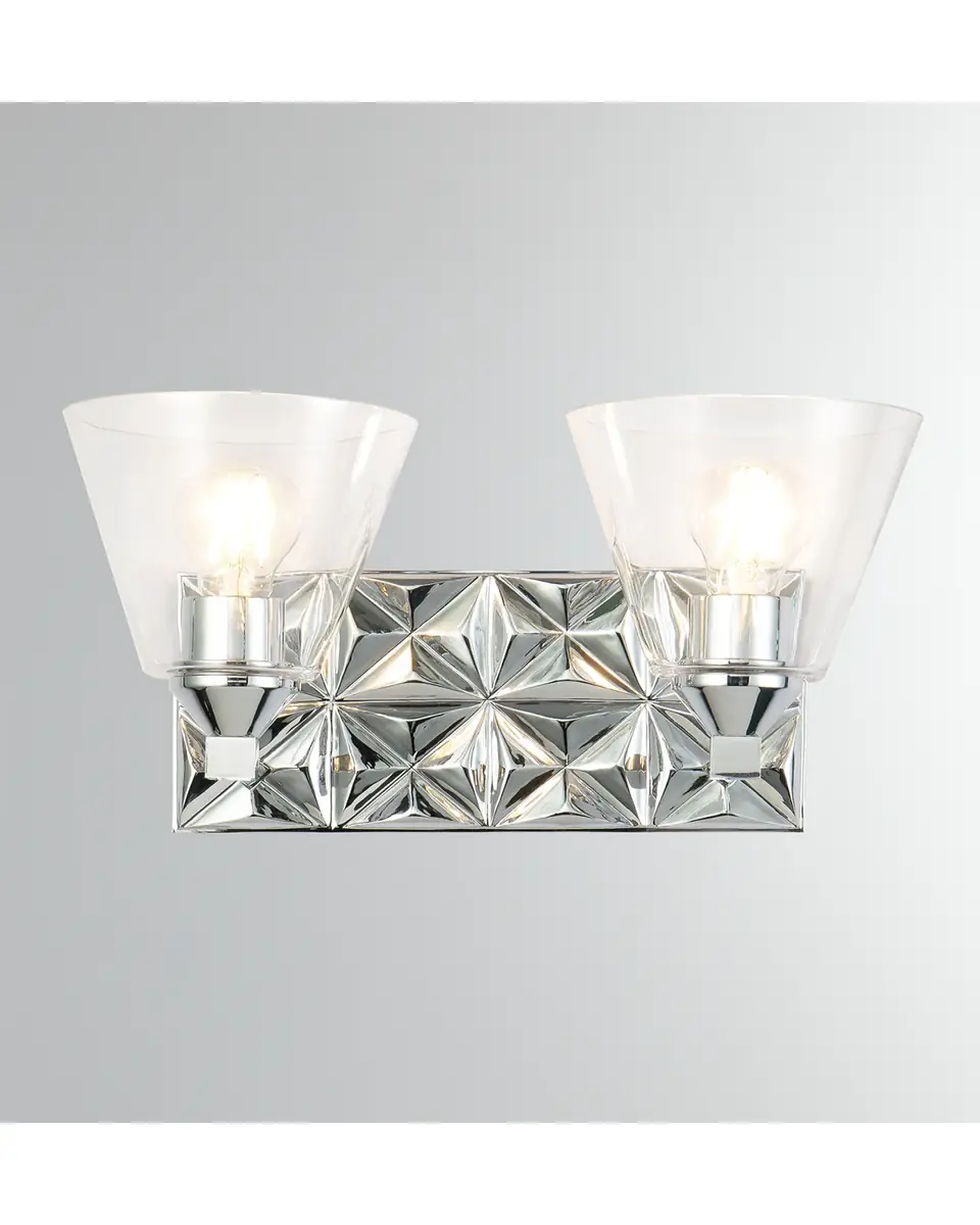 Lucas McKearn Alpha 2-Light Bath Vanity Light with Glass | Thumbnail 2