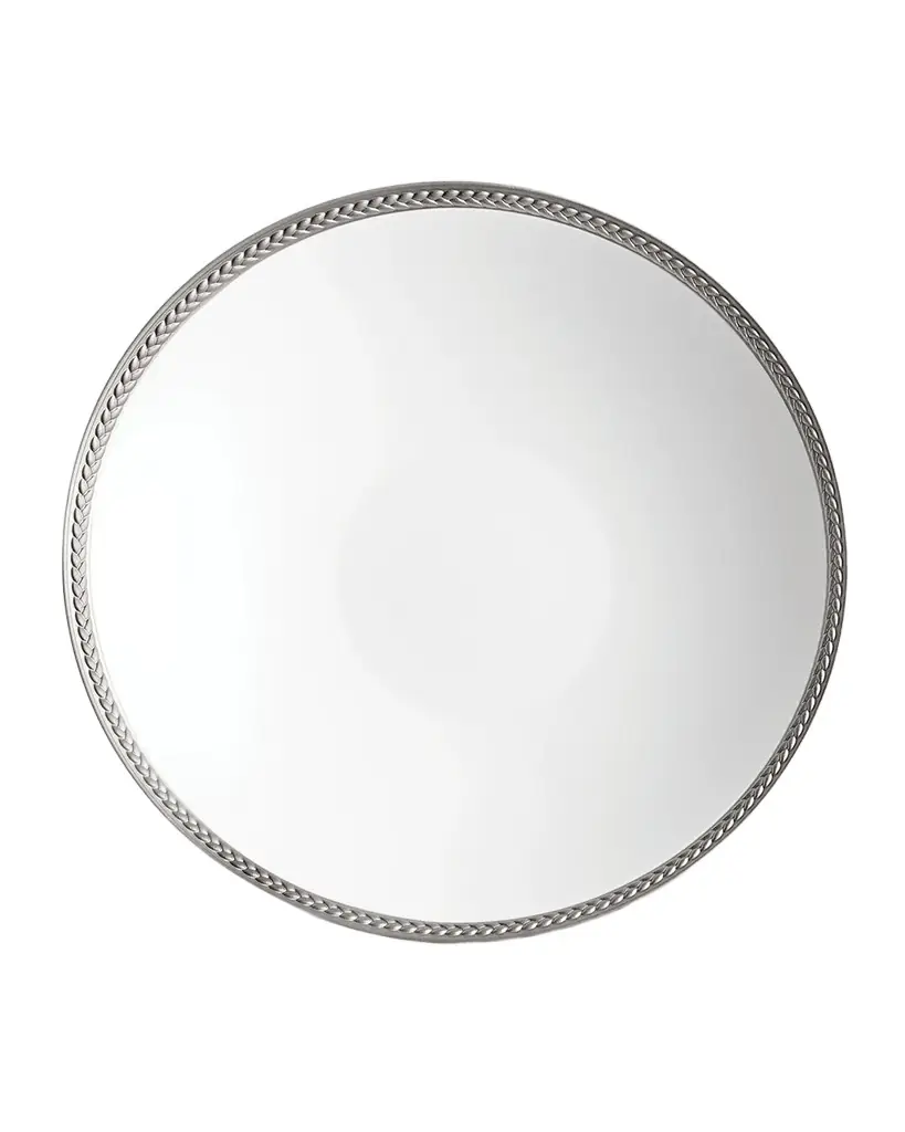 L'Objet Soie Tressee Platinum-Plated Soup Plate