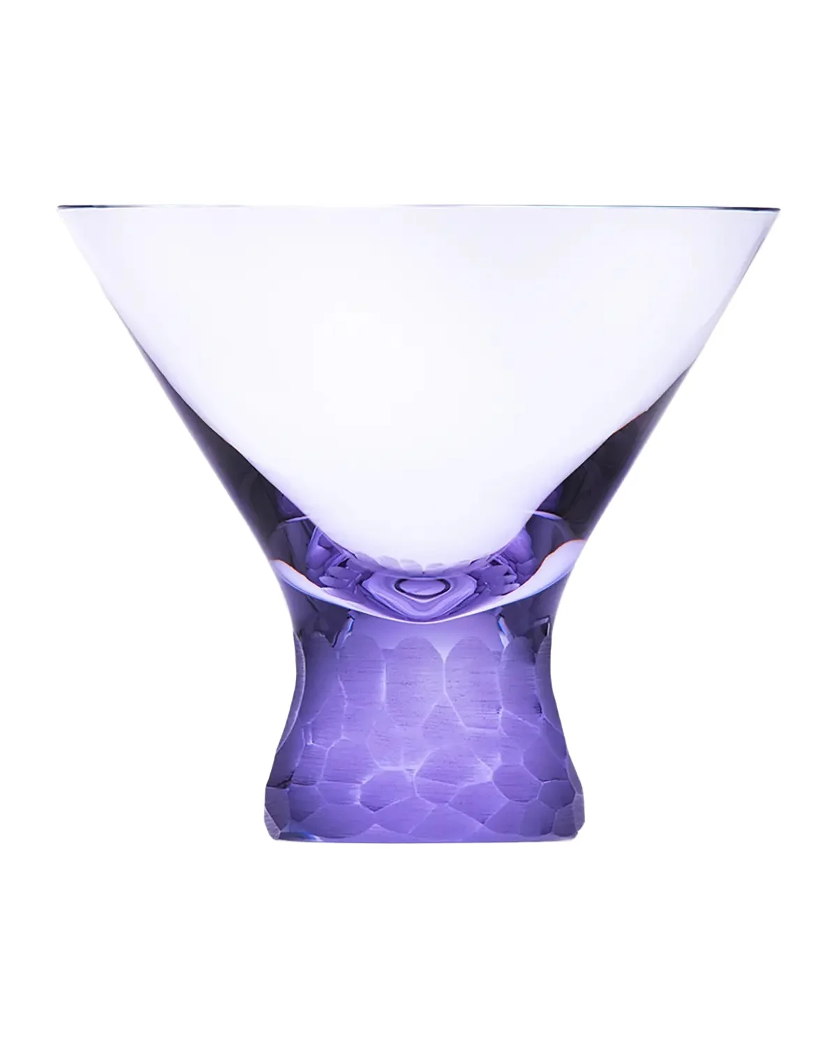 Moser Pebbles Stemless Martini Glass - Alexandrite