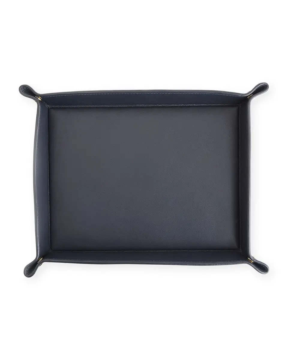 Royce New York Monogrammed Large Catchall Leather Valet Tray, Personalized | Thumbnail 2