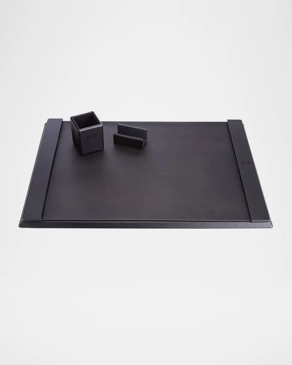Royce New York Monogrammed Leather Executive Desk Blotter & Accesory Set, Personalized | Thumbnail 5 Royce New York Monogrammed Leather Executive Desk Blotter & Accesory Set, Personalized | Thumbnail 5