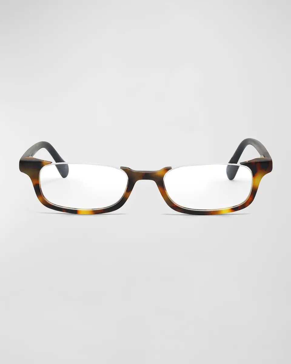 Eyebobs What Inheritance Semi-Rimless Rectangle Acetate Reader Glasses | Thumbnail 2 Eyebobs What Inheritance Semi-Rimless Rectangle Acetate Reader Glasses | Thumbnail 2