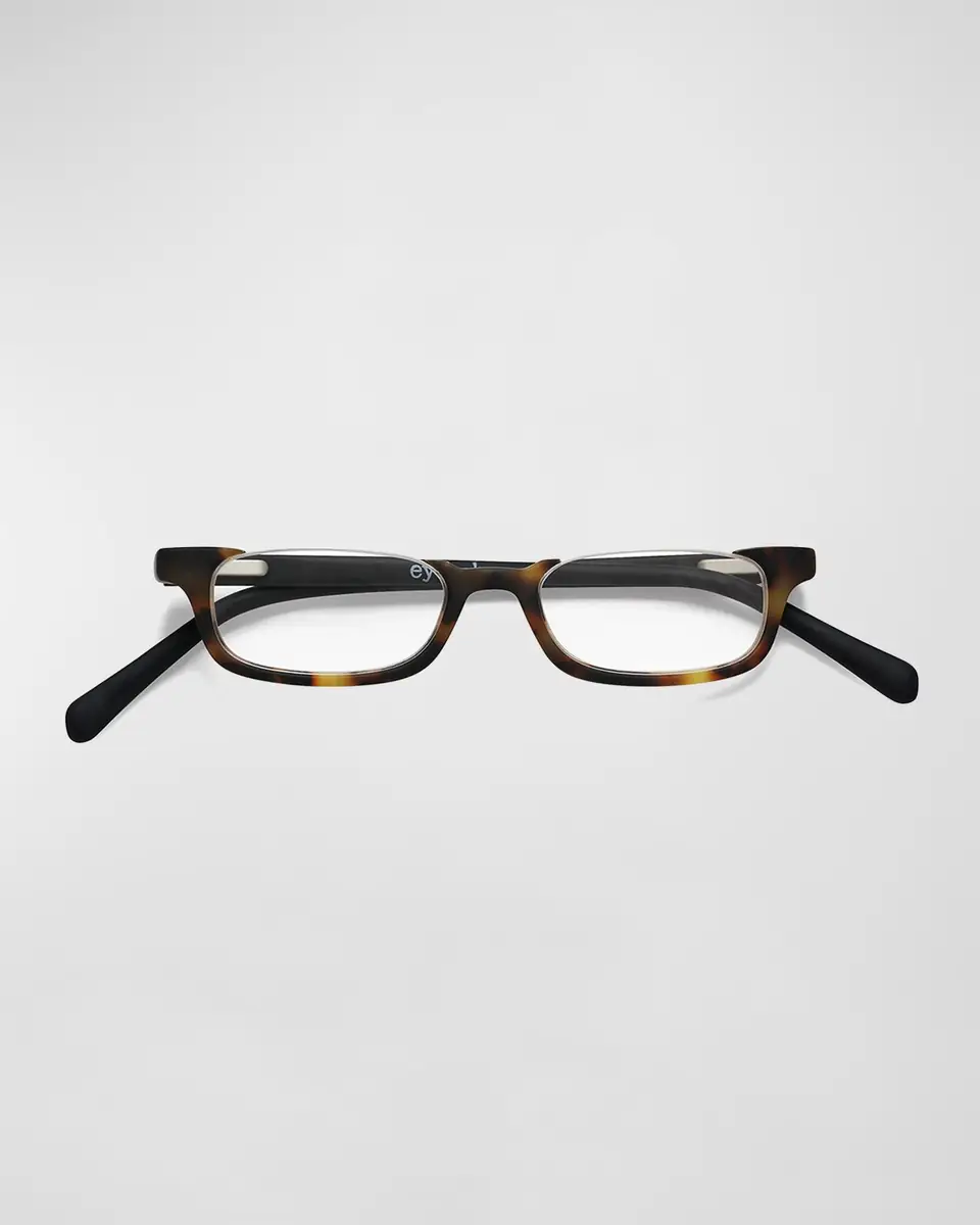 Eyebobs What Inheritance Semi-Rimless Rectangle Acetate Reader Glasses | Thumbnail 3 Eyebobs What Inheritance Semi-Rimless Rectangle Acetate Reader Glasses | Thumbnail 3