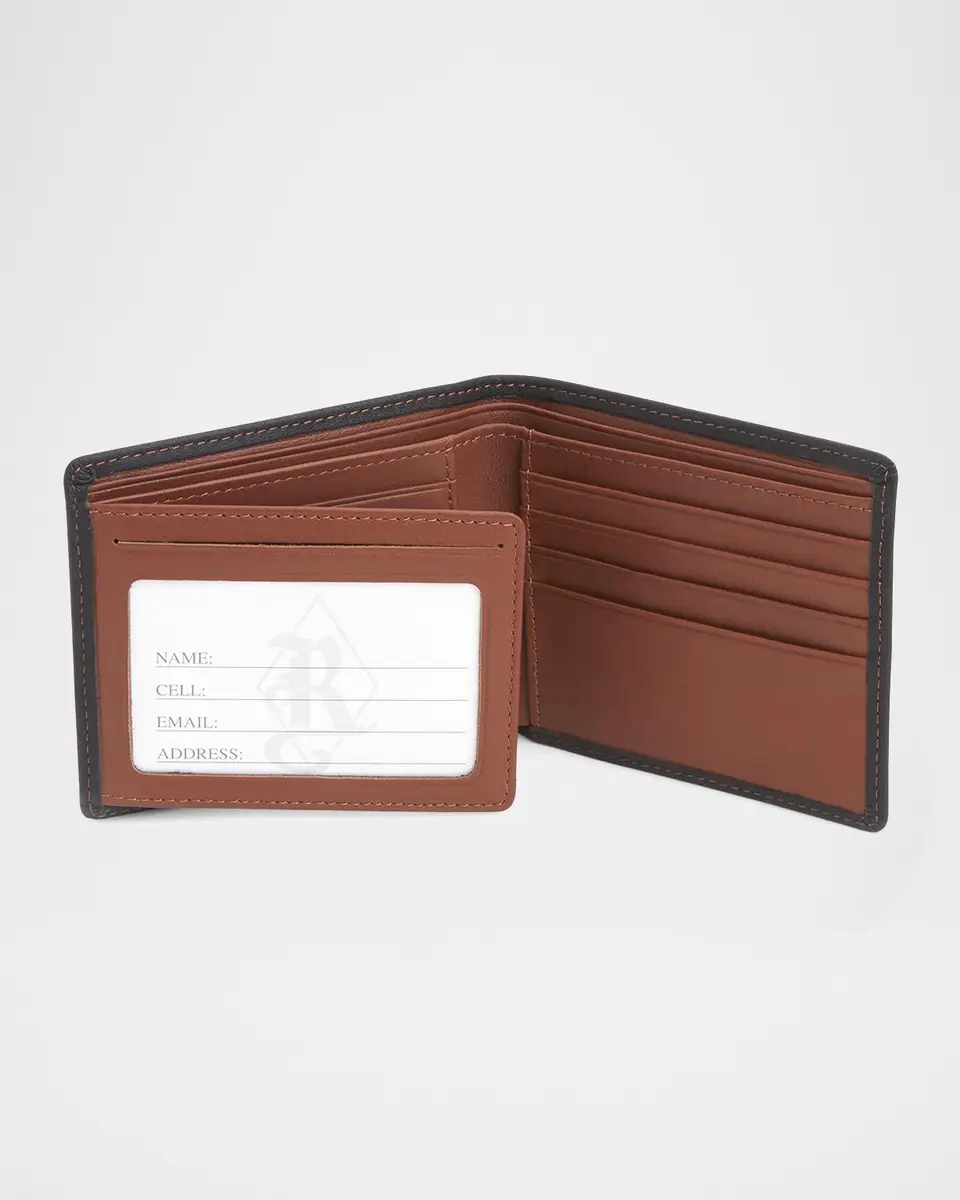 Royce New York Personalized Leather RFID-Blocking Trifold Wallet | Thumbnail 2