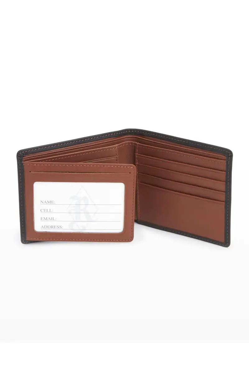 Royce New York Personalized Leather RFID-Blocking Trifold Wallet | Thumbnail 4