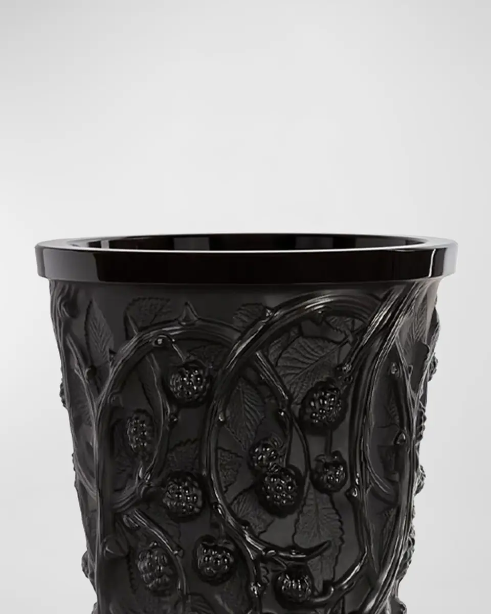 Lalique Mures Vase, Black | Thumbnail 2