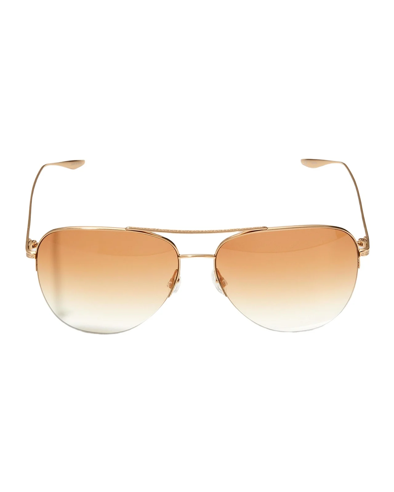 BARTON PERREIRA Chevalier Semi-Rimless Metal Aviator Sunglasses