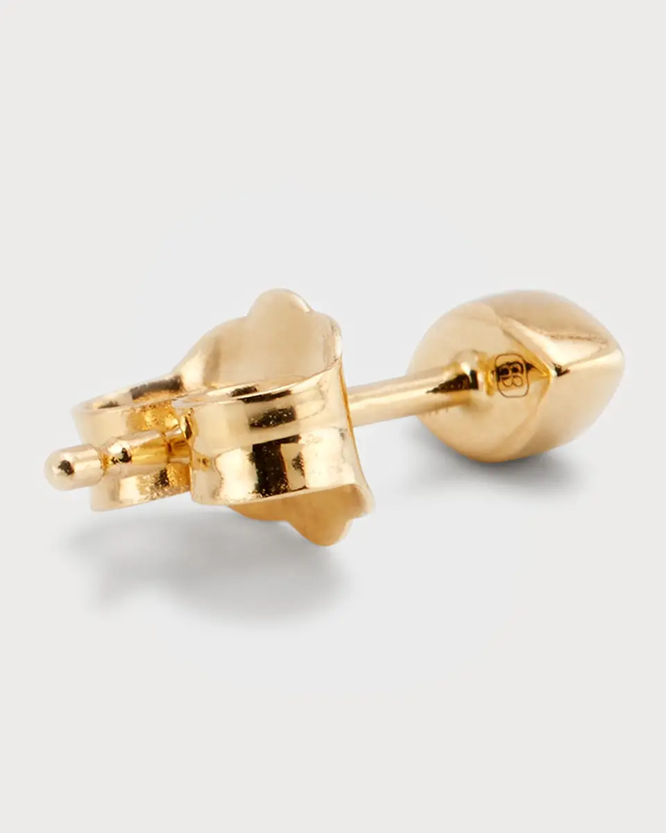 Sydney Evan 14K Gold Enamel Evil Eye Stud Earring, Single | Thumbnail 3