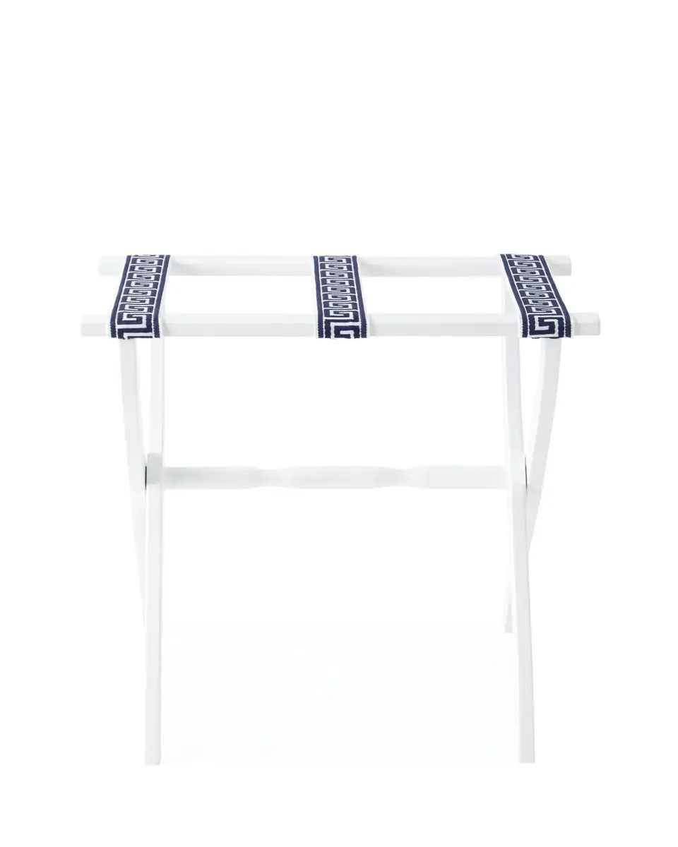 Gate House Furniture Greek Key Straps Luggage Rack | Thumbnail 2 Gate House Furniture Greek Key Straps Luggage Rack | Thumbnail 2