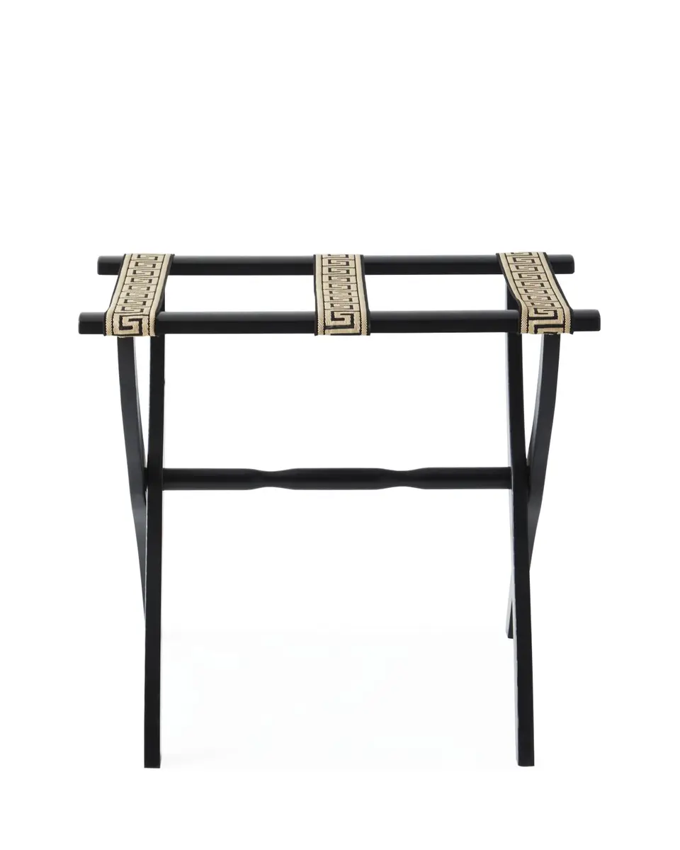 Gate House Furniture Greek Key Straps Luggage Rack | Thumbnail 2 Gate House Furniture Greek Key Straps Luggage Rack | Thumbnail 2