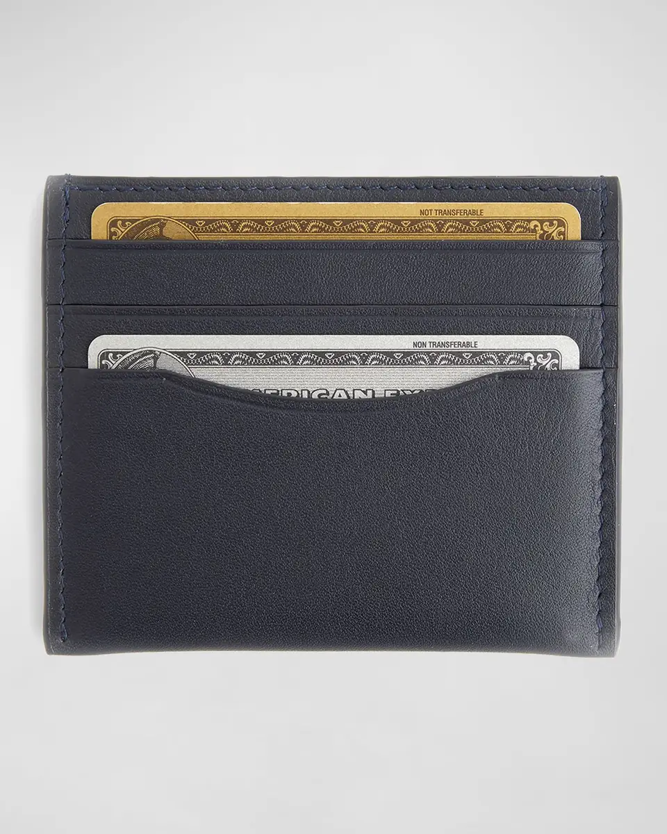 Royce New York Personalized Leather RFID Blocking Minimalist Card Case | Thumbnail 2
