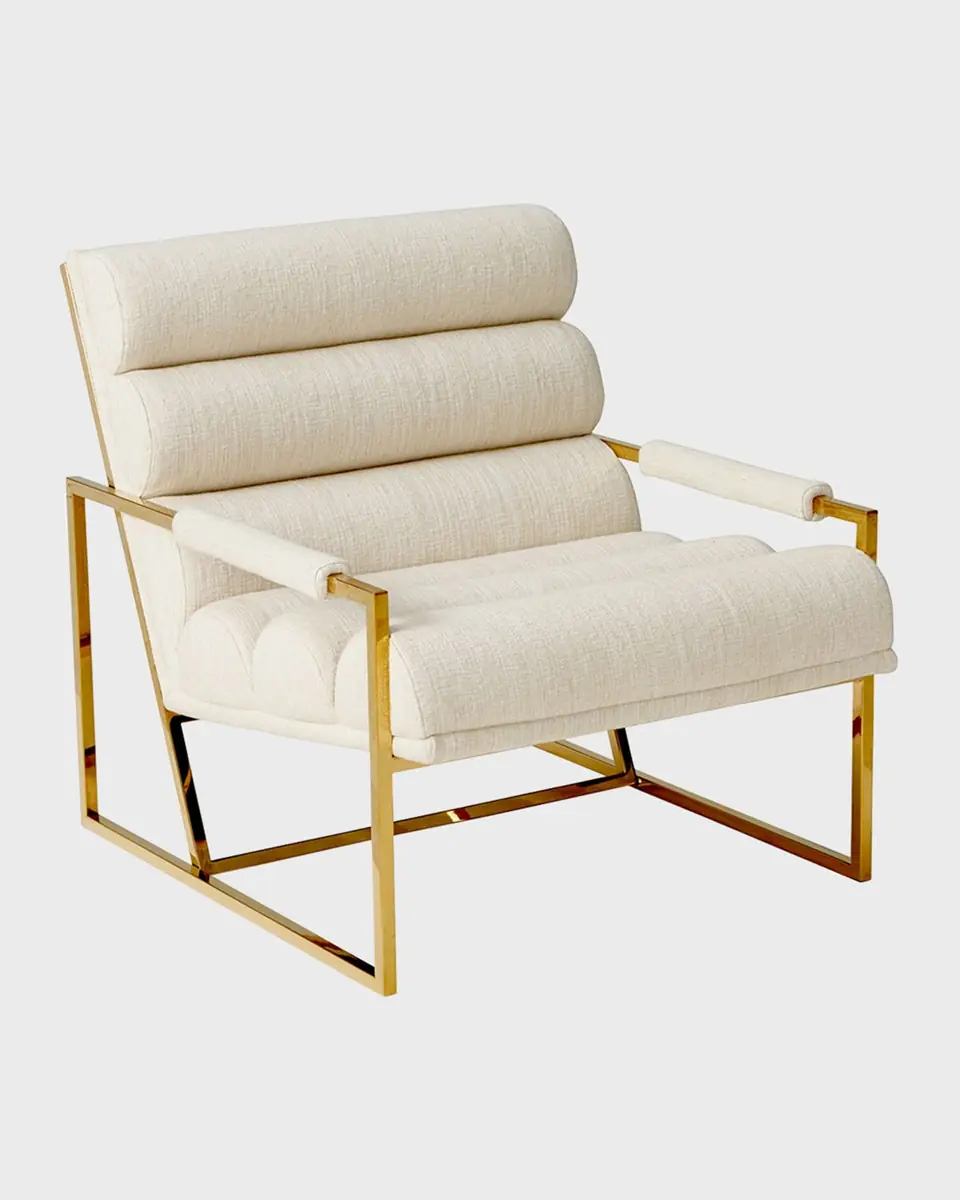 Jonathan Adler Channeled Goldfinger Lounge Chair | Thumbnail 2 Jonathan Adler Channeled Goldfinger Lounge Chair | Thumbnail 2