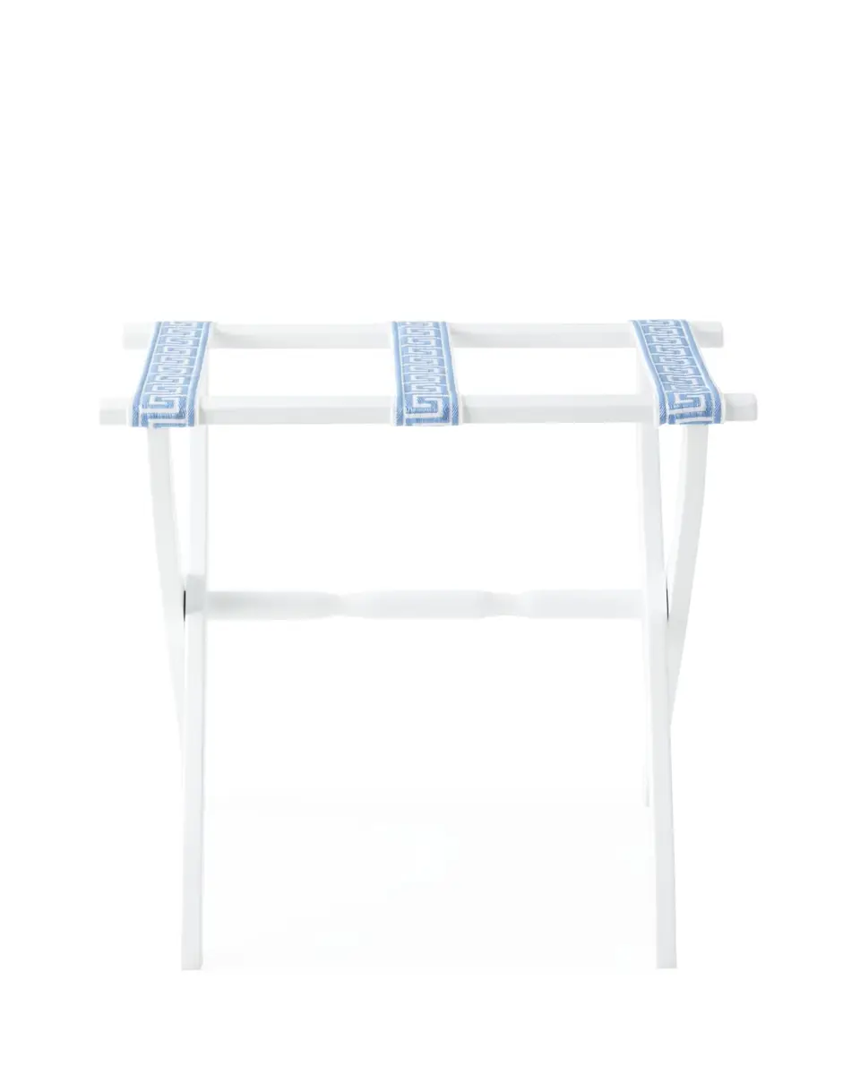 Gate House Furniture Greek Key Straps Luggage Rack | Thumbnail 2 Gate House Furniture Greek Key Straps Luggage Rack | Thumbnail 2