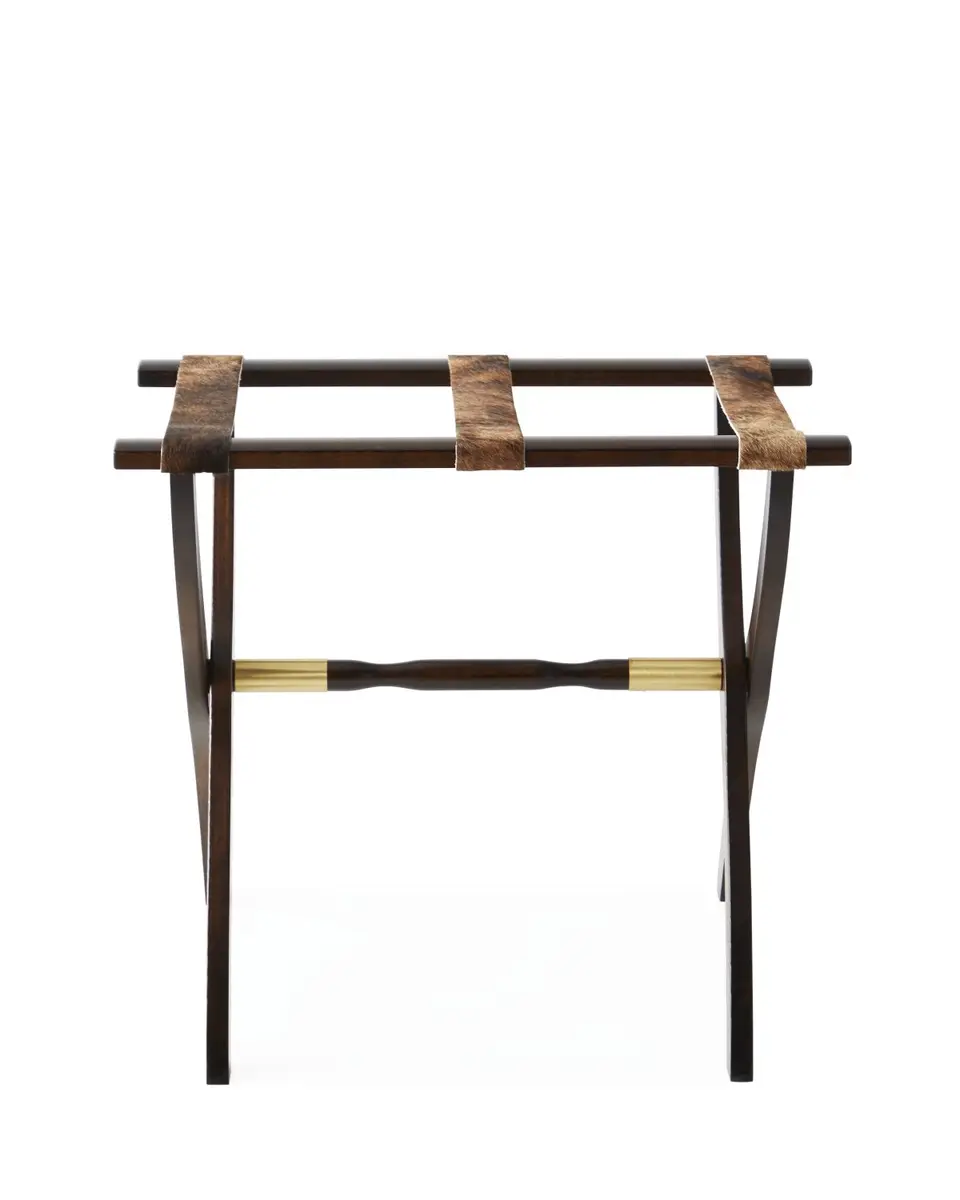 Gate House Furniture Wood Contour Leg Luggage Rack with Metal Accents | Thumbnail 2 Gate House Furniture Wood Contour Leg Luggage Rack with Metal Accents | Thumbnail 2