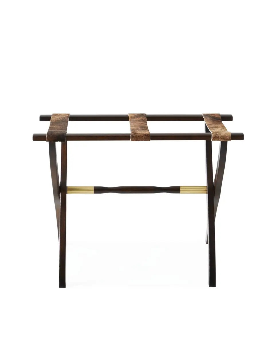 Gate House Furniture Wood Contour Leg Luggage Rack with Metal Accents | Thumbnail 4 Gate House Furniture Wood Contour Leg Luggage Rack with Metal Accents | Thumbnail 4