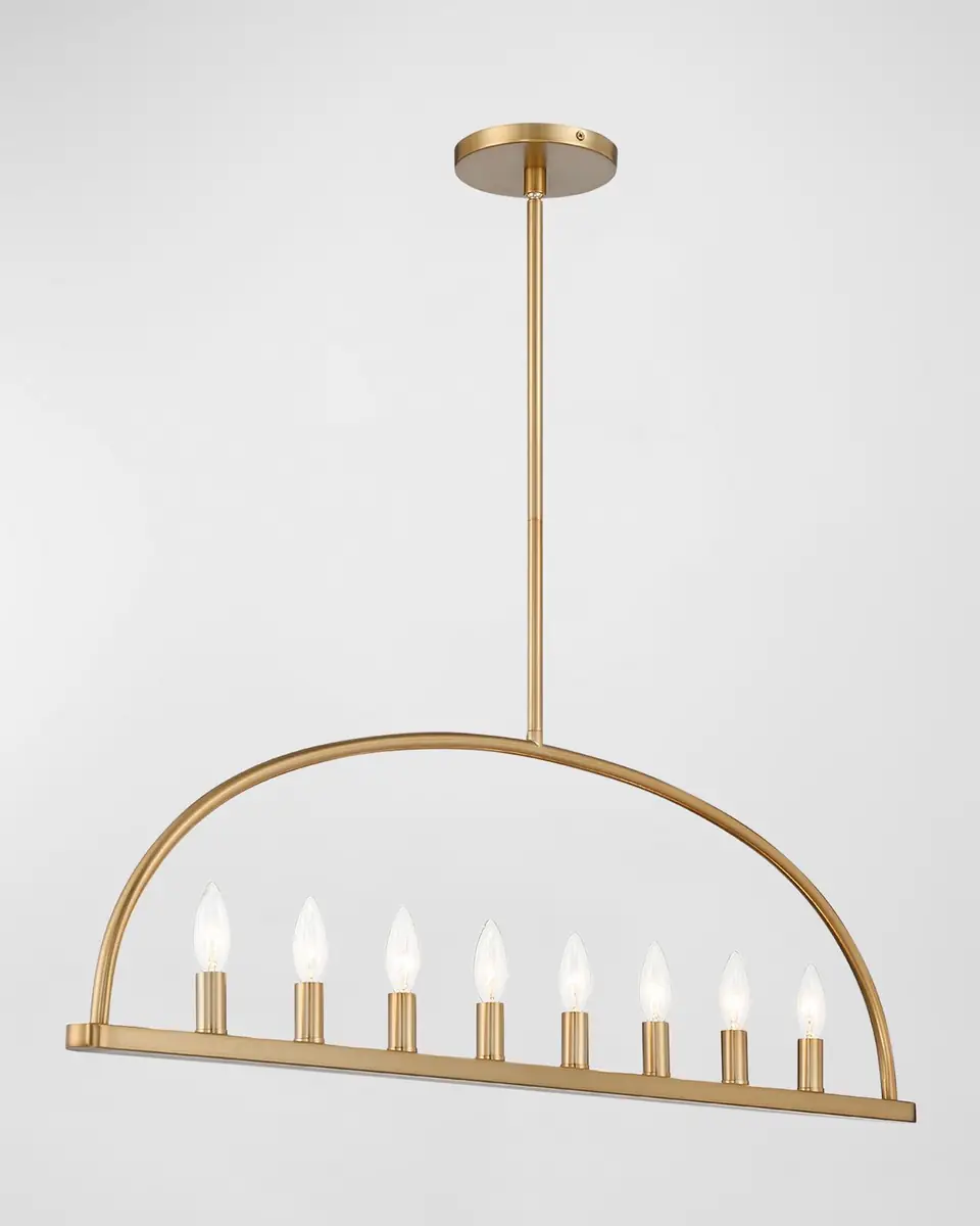 Crystorama Abbott 8-Light Linear Chandelier | Thumbnail 2 Crystorama Abbott 8-Light Linear Chandelier | Thumbnail 2